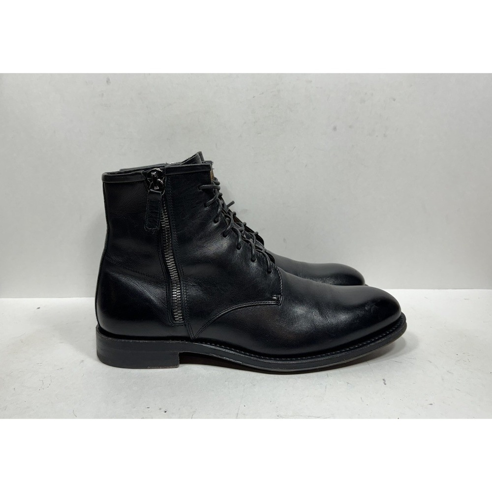 Aquatalia Victor Dress Boots Black‎ Leather Men's Size 9.5 Made In Italy